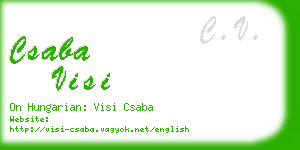 csaba visi business card